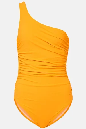 Karla Colletto Ruched one-shoulder swimsuit