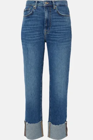 7 for all Mankind Logan high-rise cropped slim jeans