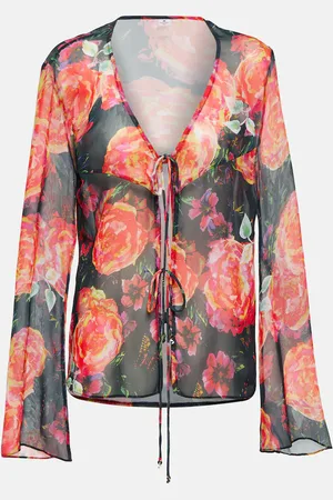 Bananhot Vanessa floral chiffon beach cover-up