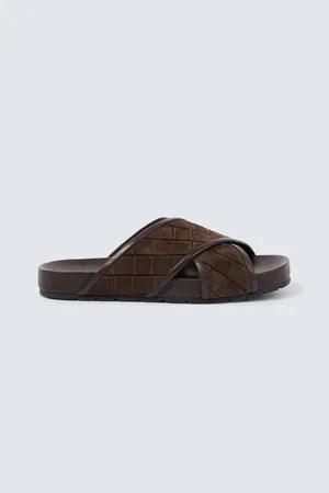 Bottega Veneta Tarik Intrecciato suede slides