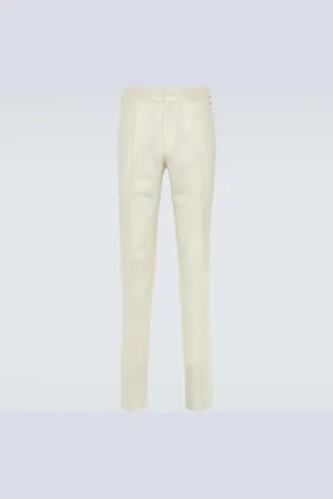 Thom Sweeney Wool, silk, and linen tapered pants