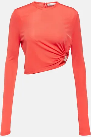 CHRISTOPHER ESBER Embellished jersey crop top
