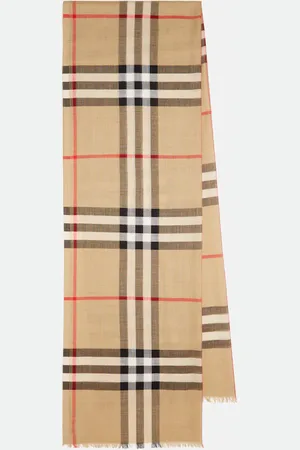 Burberry Check wool and silk scarf