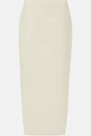 Givenchy Asymmetric mohair and wool midi skirt