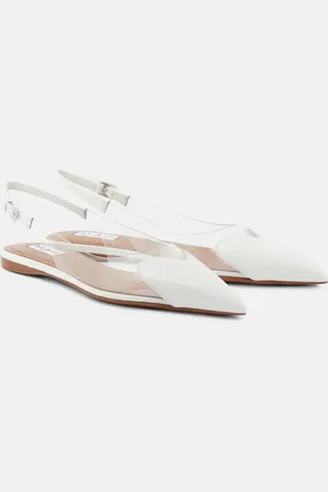 Alaïa AlaÃ¯a Le CÅur patent leather and PU slingback flats