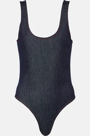 Alaïa AlaÃ¯a Denim bodysuit