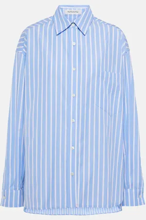 The Frankie Shop Georgia striped cotton-blend shirt