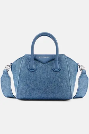 Givenchy Antigona Toy leather-trimmed denim tote bag