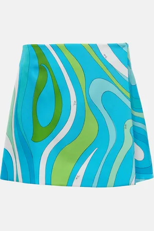 Puccini Marmo printed silk miniskirt