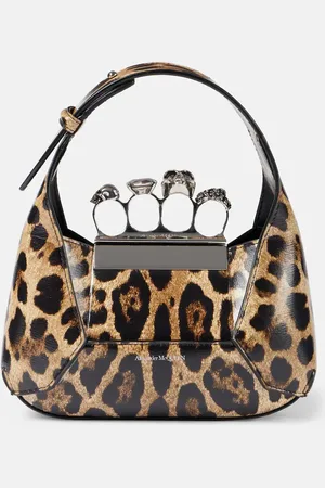 Alexander McQueen Jewelled Mini leopard-print tote bag