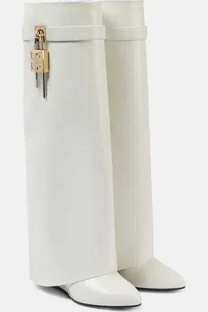 Givenchy Shark Lock leather knee-high boots
