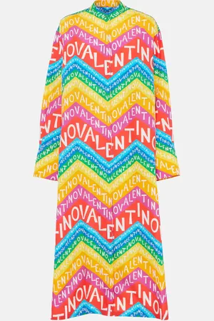 VALENTINO Chevron 24 cotton shirt dress