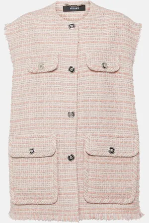 VERSACE Oversized tweed vest