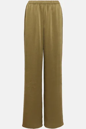 Vince Low-rise satin wide-leg pants
