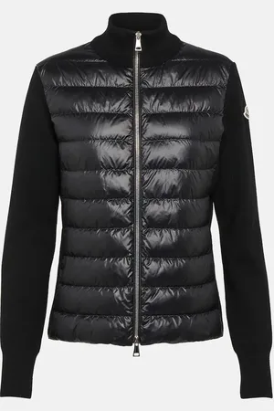 Moncler Down-paneled virgin wool cardigan