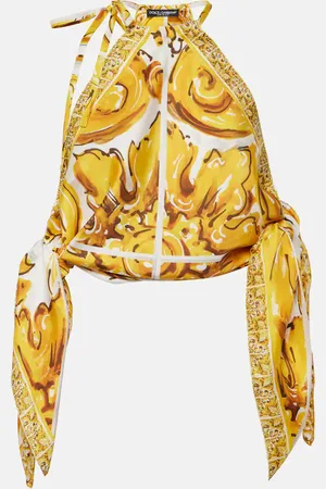 Dolce & Gabbana Majolica silk satin top
