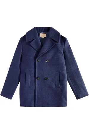 Gucci Web Stripe logo wool-blend coat