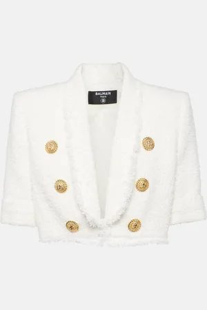 Balmain Spencer cropped tweed jacket