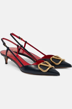 VALENTINO GARAVANI VLogo Signature leather slingback pumps