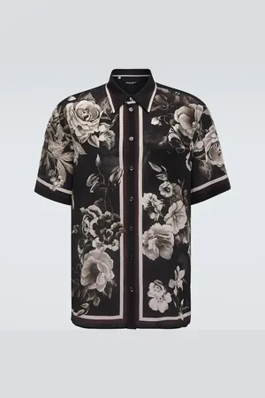Dolce & Gabbana Floral silk bowling shirt