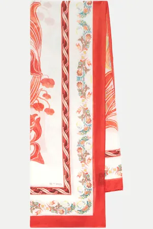 Etro Printed cotton and silk scarf
