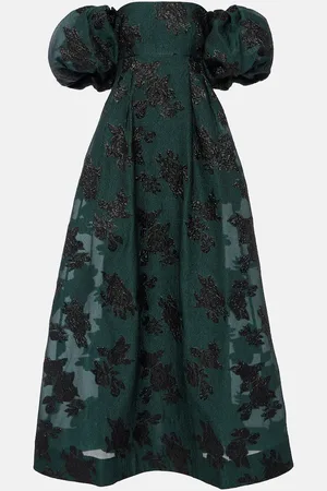 Rebecca Vallance Beryl off-shoulder lamÃ© gown