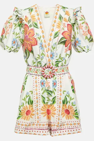 Farm Rio Bloom Garden cotton romper