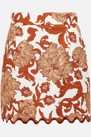 La DoubleJ Baia floral cotton miniskirt