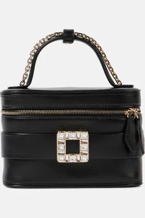 Roger Vivier Embellished leather makeup bag