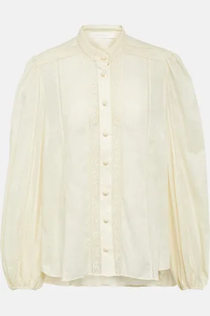 ZIMMERMANN Halliday lace-trimmed cotton shirt