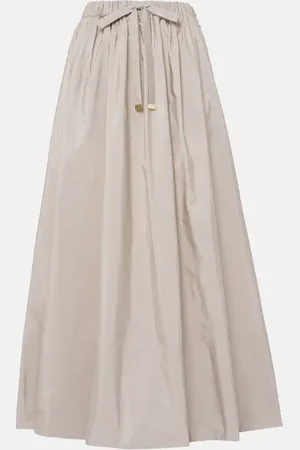 Max Mara Pleated taffeta maxi skirt