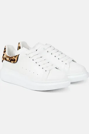 Alexander McQueen Oversized leopard-print leather sneakers