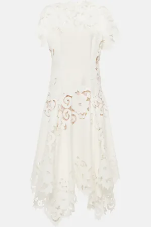 Oscar de la Renta Guipure lace midi dress