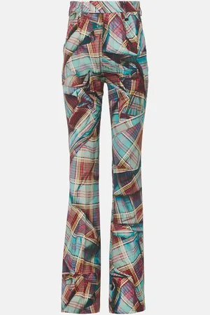 Vivienne Westwood W Ray tartan virgin wool flared pants
