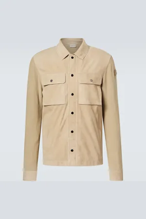 Moncler Leather-trimmed wool cardigan