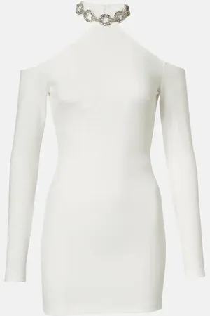 DAVID KOMA Bridal crystal-embellished minidress