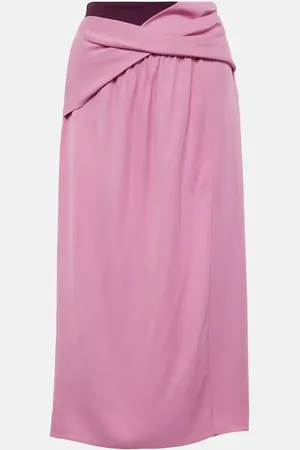 J.W.Anderson Colorblocked draped midi skirt