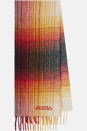 Isabel Marant Firny checked wool-blend scarf