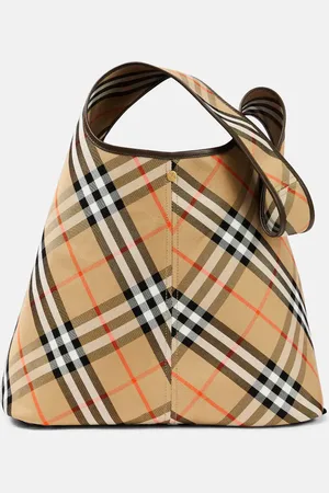 Burberry Check Small canvas tote bag