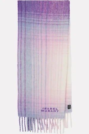 Isabel Marant Firny checked wool-blend scarf