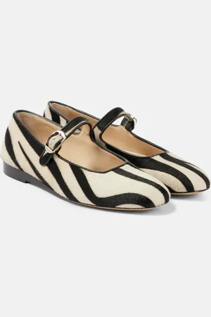 Le Monde Beryl Le Monde BÃ©ryl Zebra-print calf hair Mary Jane flats