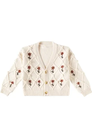 Rylee + Cru Boxy embroidered cardigan