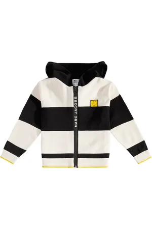 Marc Jacobs X SmileyWorld striped jersey zip-up hoodie