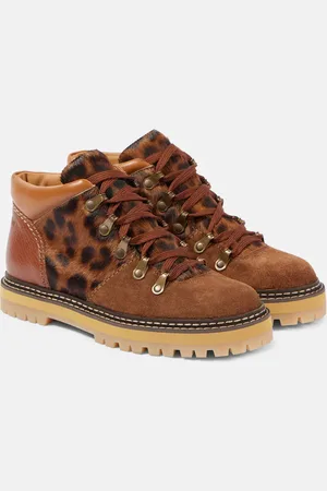 See by Chloé See By ChloÃ© Eileen leopard-print suede lace-up boots