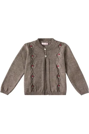 La Coqueta Espina embroidered wool cardigan