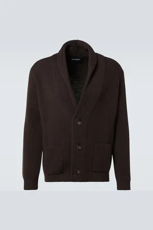 Thom Sweeney Ribbed-knit wool cardigan