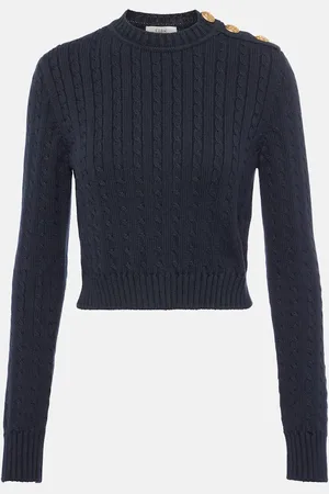 Chloé ChloÃ© Cropped cable-knit cotton sweater
