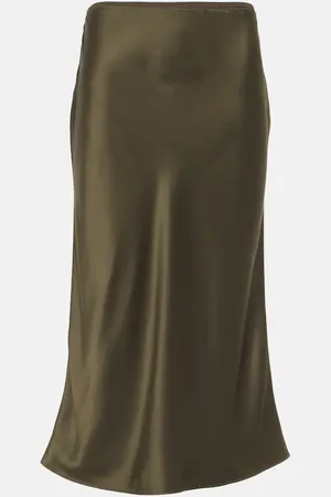 Joseph Isaak silk satin midi skirt