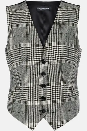 Dolce & Gabbana Prince of Wales check wool-blend vest