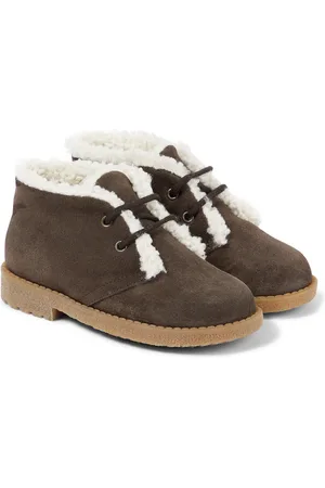 PèPè PÃ¨PÃ¨ Faux shearling-lined suede ankle boots